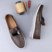 Luksusowe skórzane loafersy