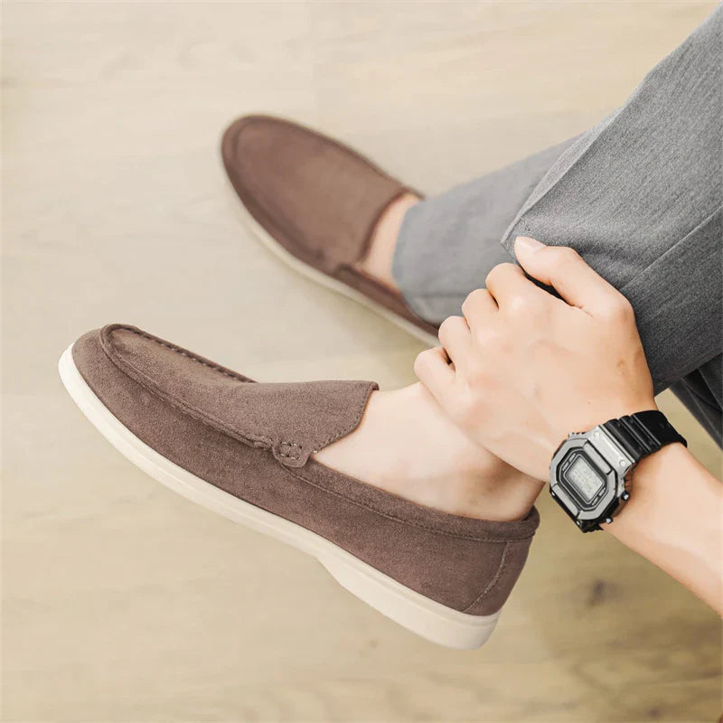 Casual zamszowe loafersy