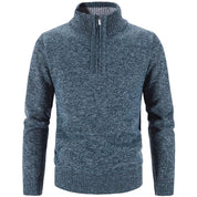 Elegancki Gruby Polarowy Sweter na Zamek