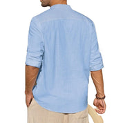 Elegancka Koszula Henley z Bawełny