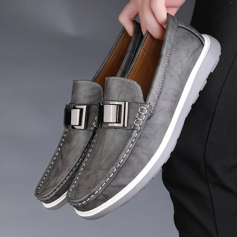 Luksusowe skórzane loafersy