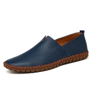 Eleganckie, oddychające skórzane loafersy