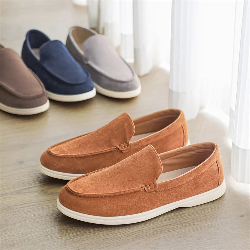 Casual zamszowe loafersy
