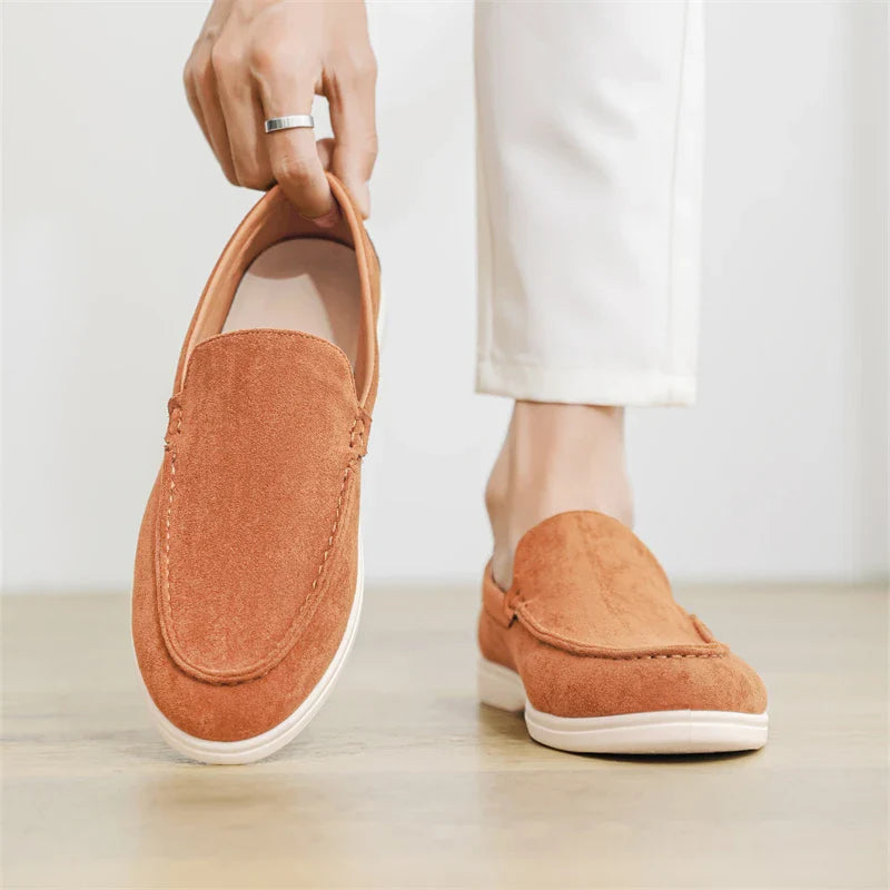Casual zamszowe loafersy