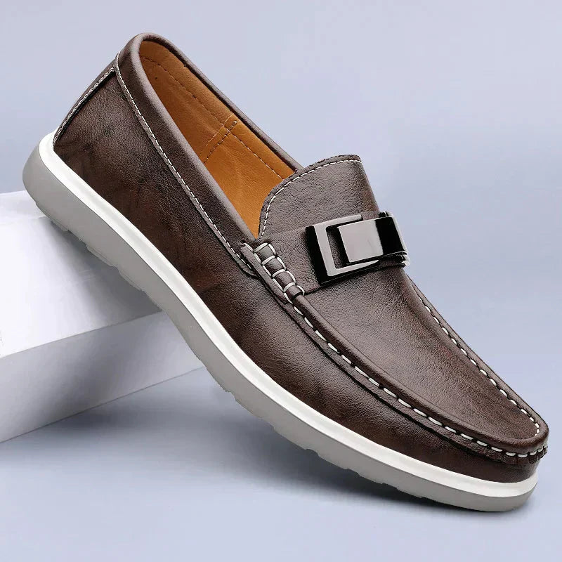 Luksusowe skórzane loafersy