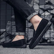Lekkie zamszowe loafersy