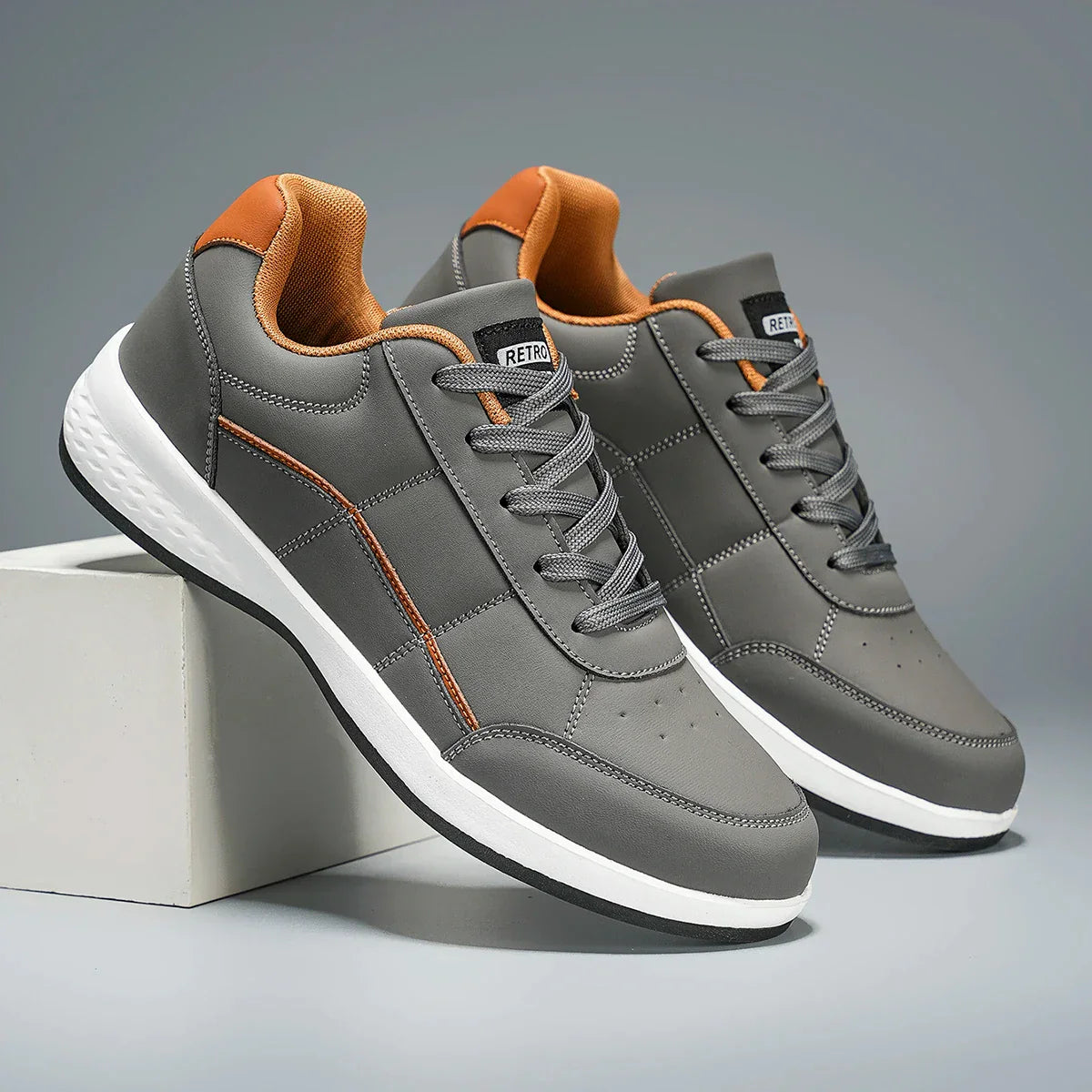 Stylowe Skórzane Sneakersy