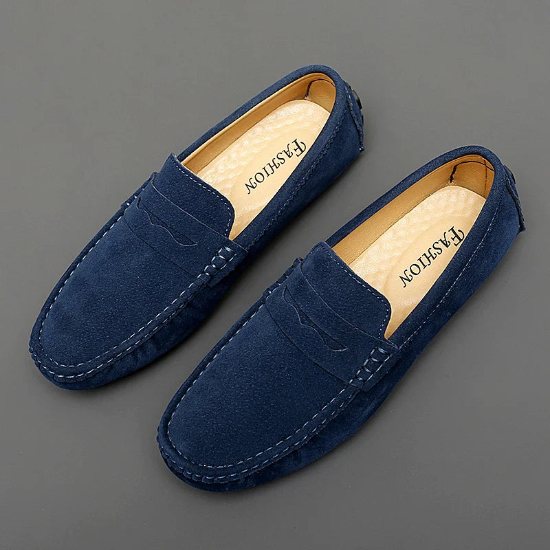 Loafers z zamszu