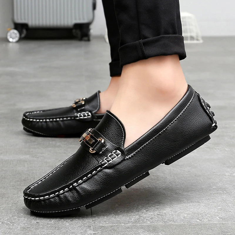 Prawdziwe skórzane loafersy