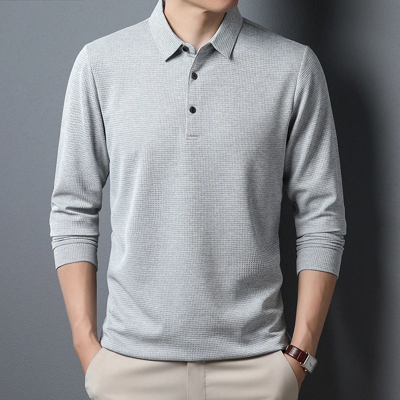 Elegancka Koszulka Polo z Długim Rękawem