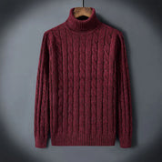 Elegancki Sweter z Wełny z Golfem