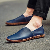 Eleganckie, oddychające skórzane loafersy