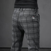 Casual w kratę spodnie
