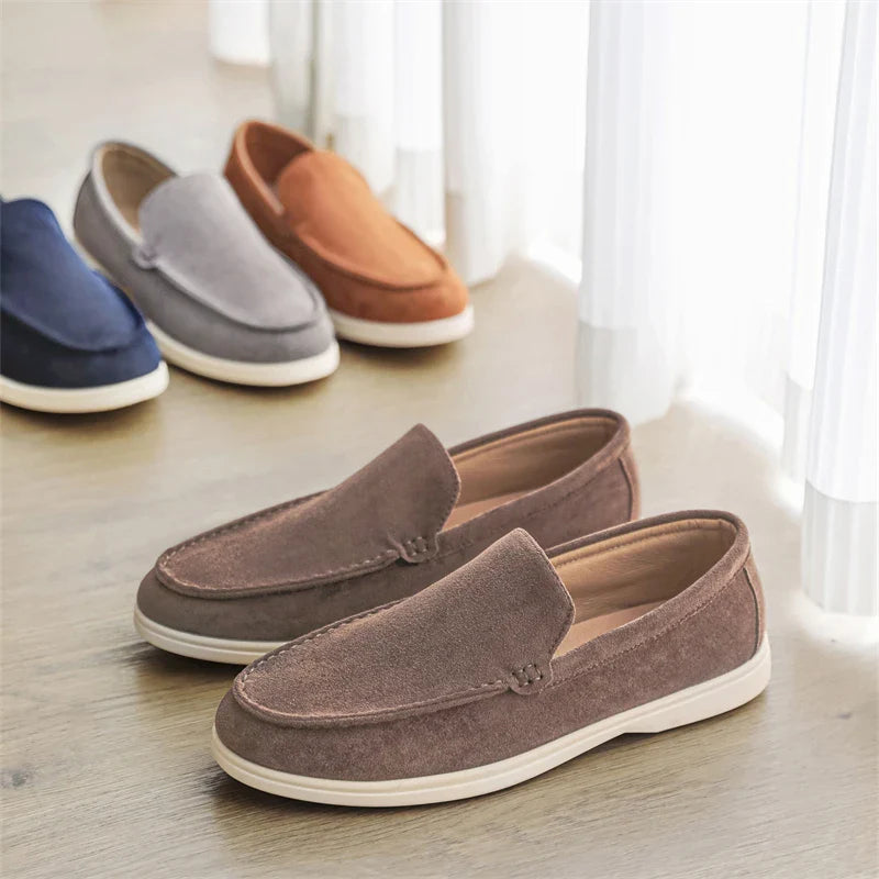 Casual zamszowe loafersy