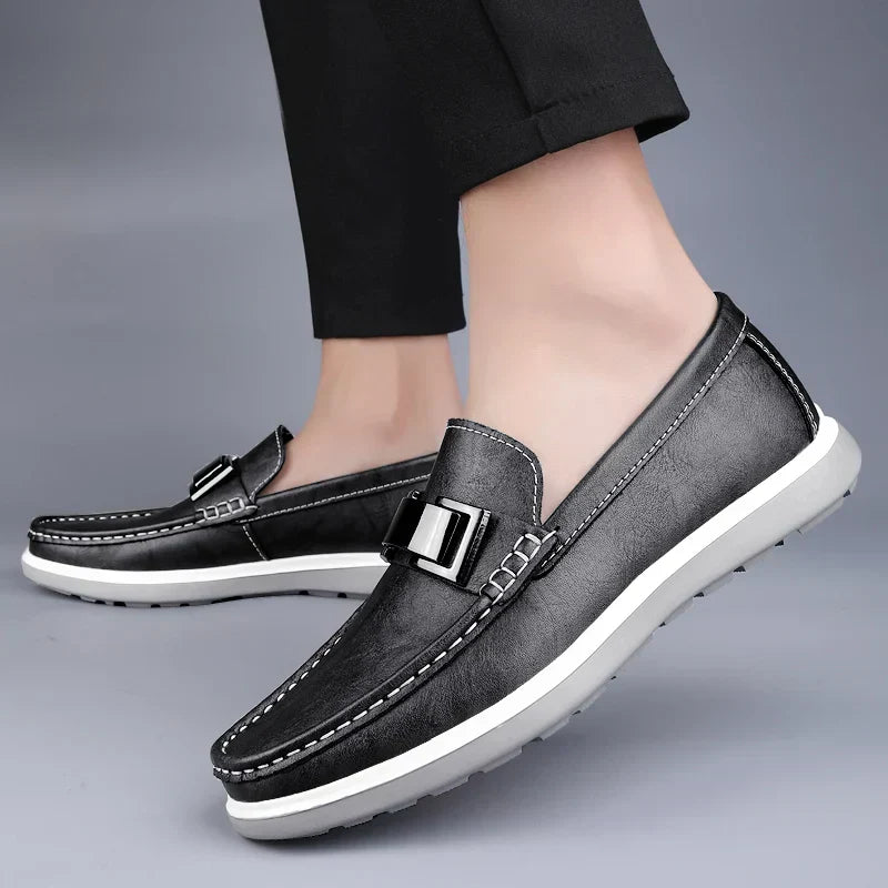 Luksusowe skórzane loafersy