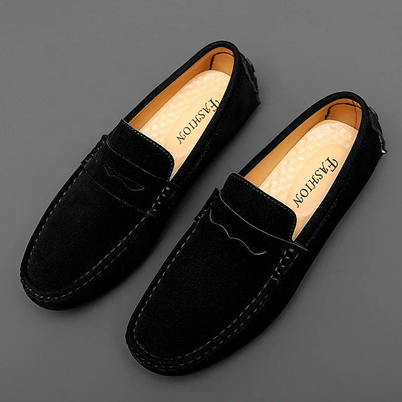Loafers z zamszu