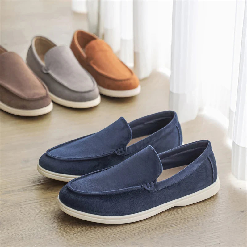 Casual zamszowe loafersy