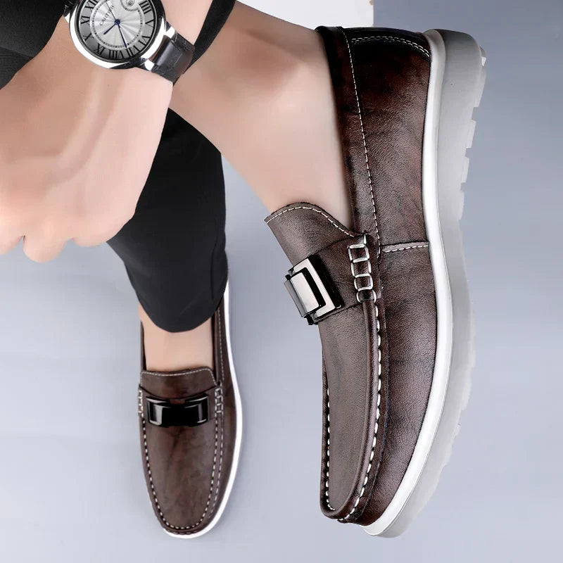 Luksusowe skórzane loafersy