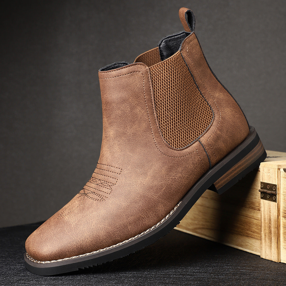 Eleganckie skórzane buty męskie