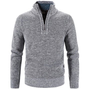 Elegancki Gruby Polarowy Sweter na Zamek