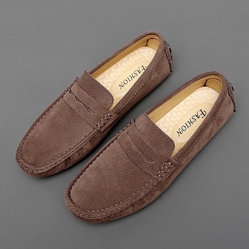 Loafers z zamszu