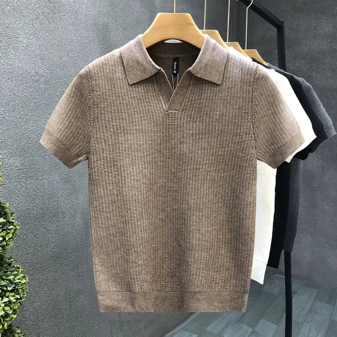 Oddychająca Dzianinowa Koszulka Polo