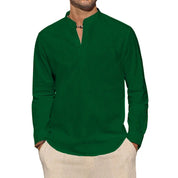 Elegancka Koszula Henley z Bawełny