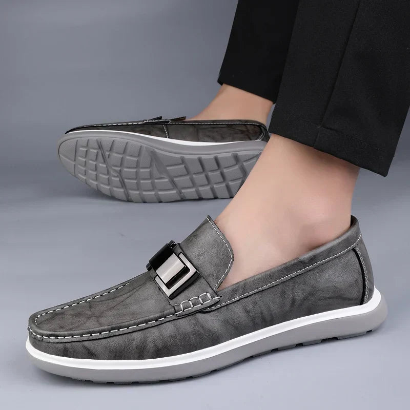 Luksusowe skórzane loafersy
