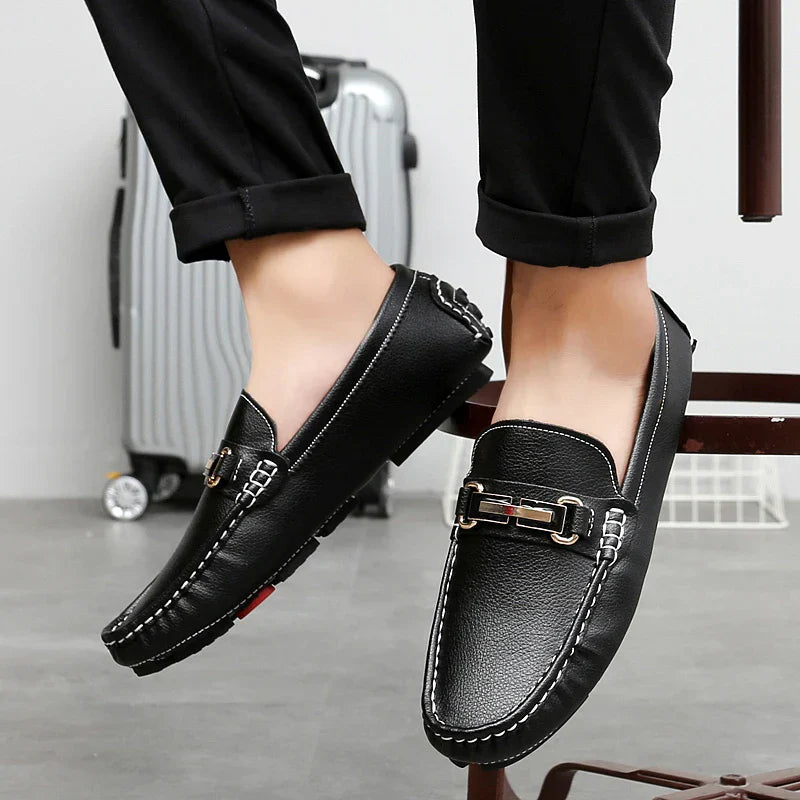 Prawdziwe skórzane loafersy