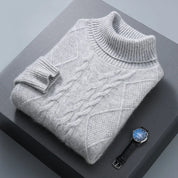 Elegancki Sweter Kaszmirowy z Wzorem