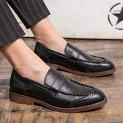 Eleganckie skórzane loafersy