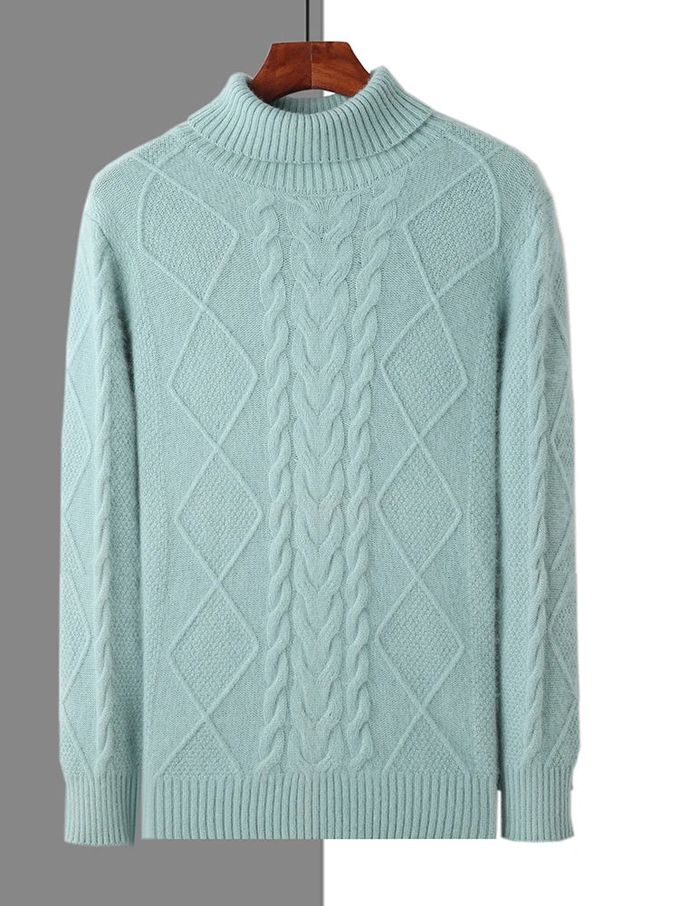 Elegancki Sweter Kaszmirowy z Wzorem