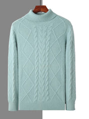 Elegancki Sweter Kaszmirowy z Wzorem