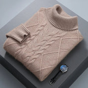 Elegancki Sweter Kaszmirowy z Wzorem
