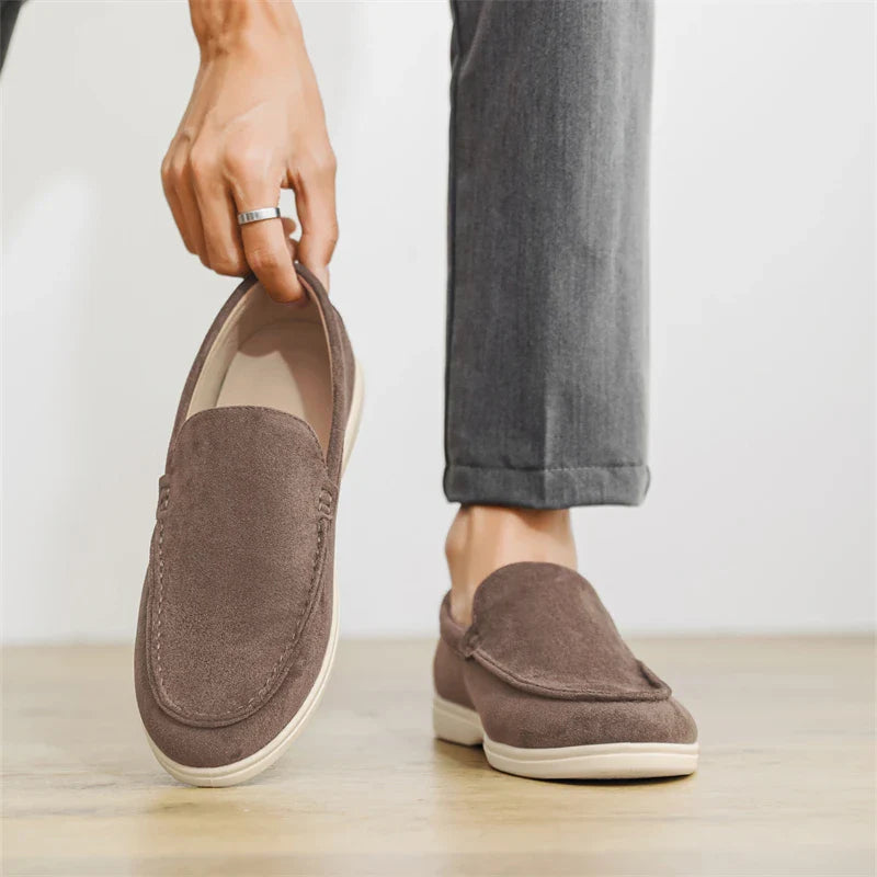 Casual zamszowe loafersy