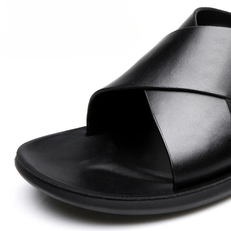 Eleganckie Skórzane Sandały