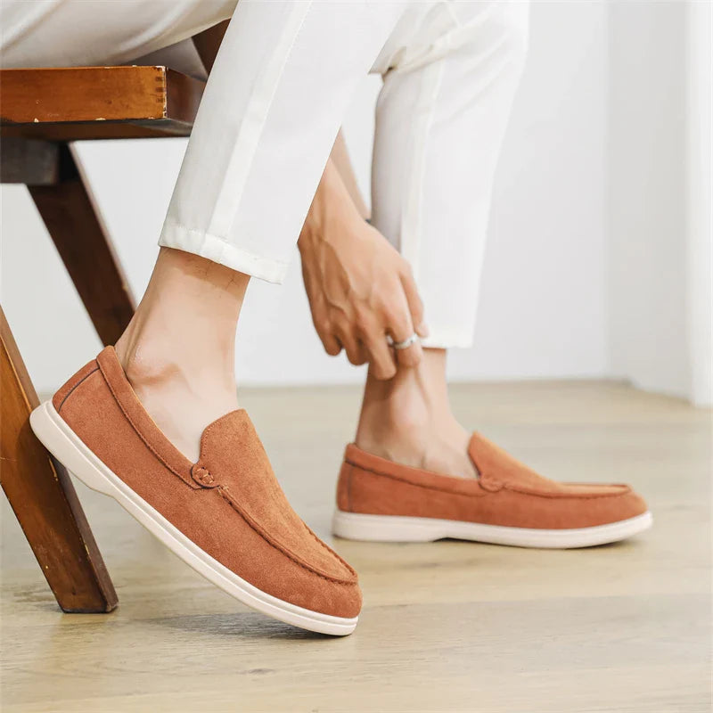 Casual zamszowe loafersy