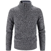 Elegancki Gruby Polarowy Sweter na Zamek