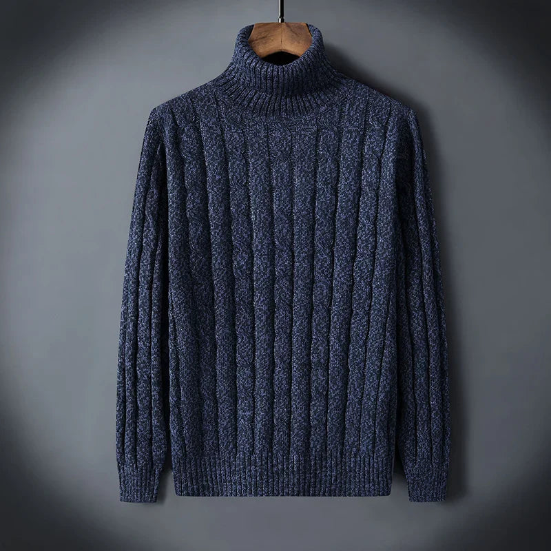 Elegancki Sweter z Wełny z Golfem