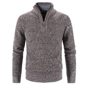 Elegancki Gruby Polarowy Sweter na Zamek