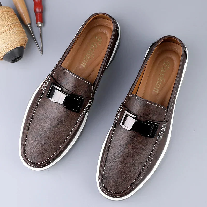 Luksusowe skórzane loafersy