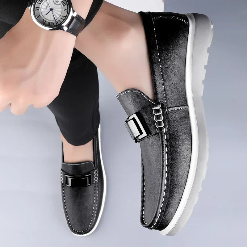 Luksusowe skórzane loafersy
