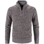 Elegancki Gruby Polarowy Sweter na Zamek