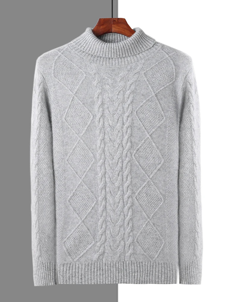 Elegancki Sweter Kaszmirowy z Wzorem