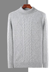 Elegancki Sweter Kaszmirowy z Wzorem