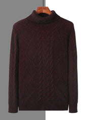 Elegancki Sweter Kaszmirowy z Wzorem