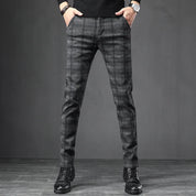 Casual w kratę spodnie