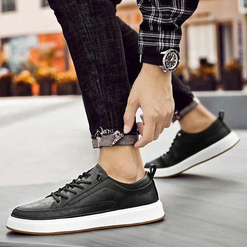 Eleganckie skórzane sneakersy