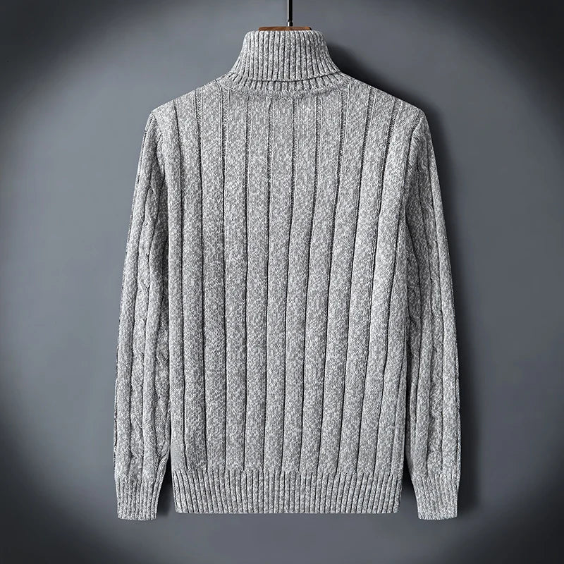 Elegancki Sweter z Wełny z Golfem