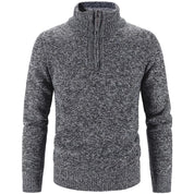 Elegancki Gruby Polarowy Sweter na Zamek